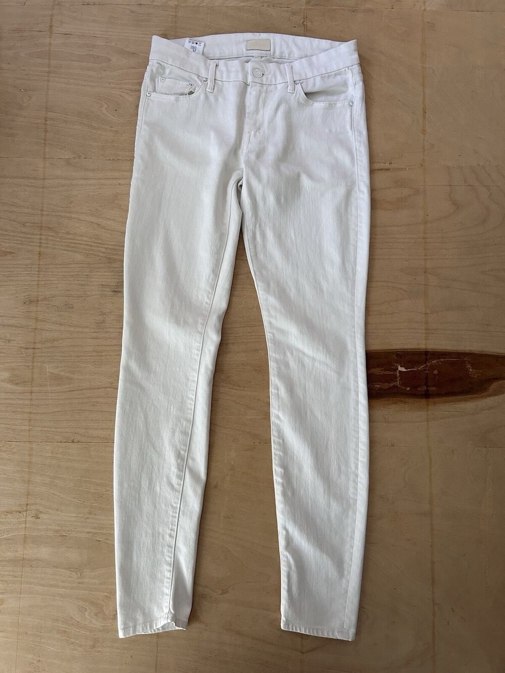 Mother The Looker Mirror Mirror In White Jeans Women’s 27